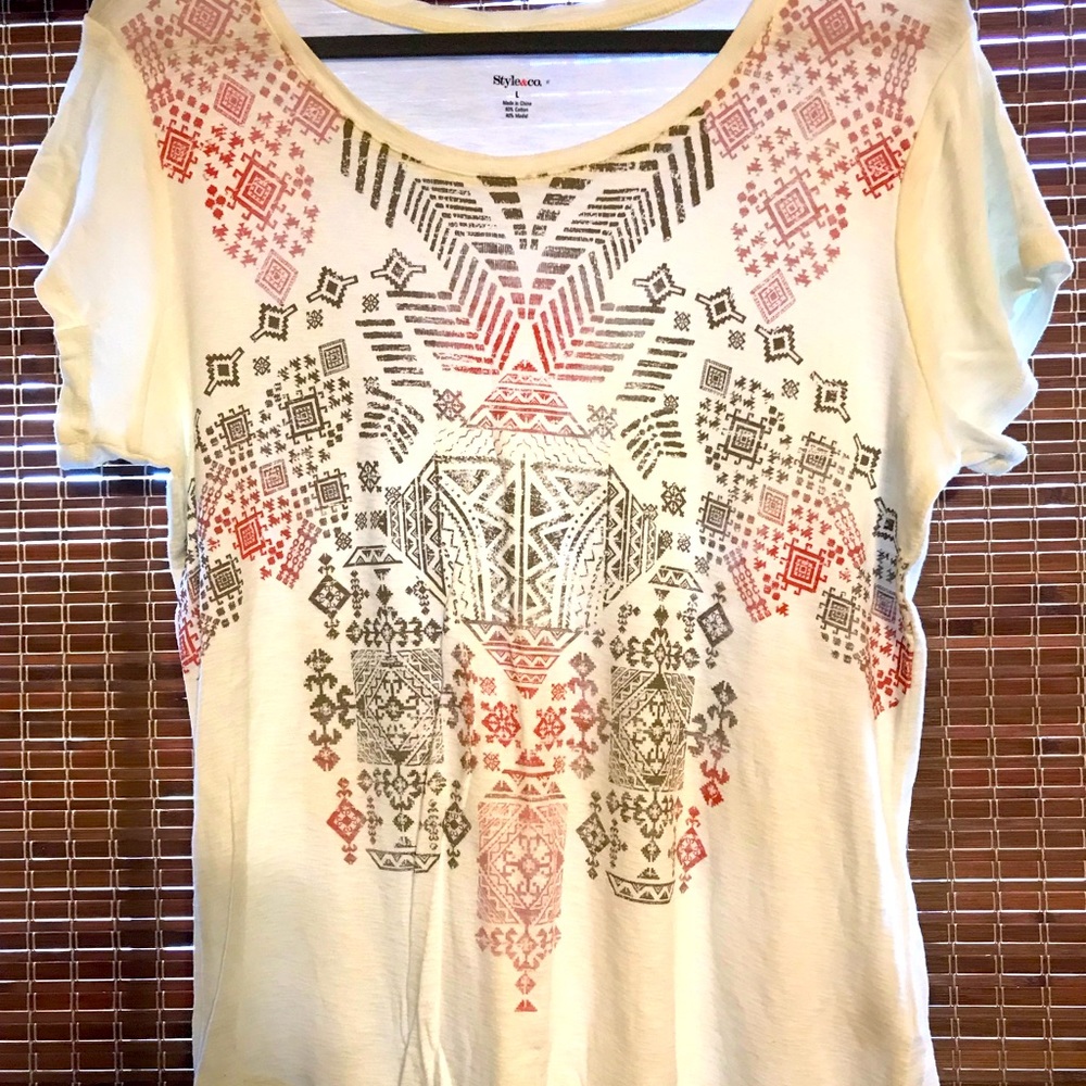 Soft Aztec Print Tee